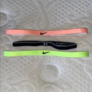 3 Athletic headbands / under armour - Nike mix
